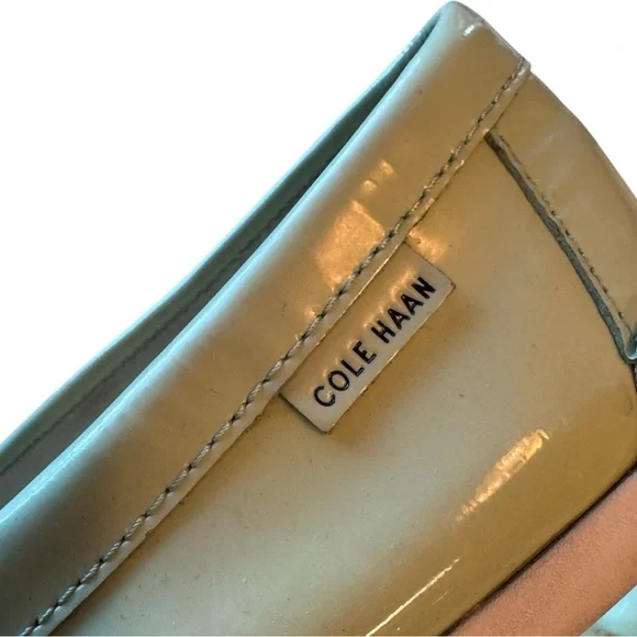 Cole Haan High End Preppy Women's 9.5 Patent Leather Slip On Green Loafers - Picture 7 of 9